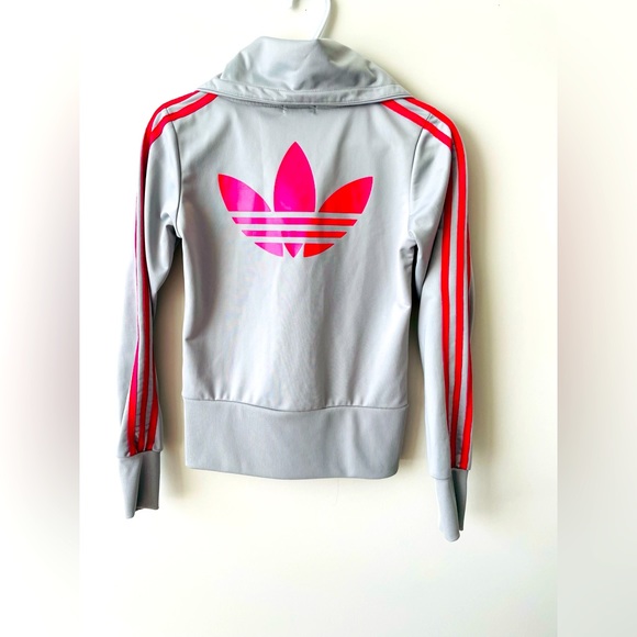 Adidas Original Track Jacket Pink-Grey - Picture 2 of 3